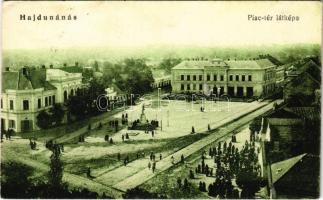 1923 Hajdúnánás, piactér látképe. Kiadja Katona Ferenc