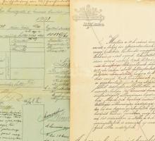 cca 1885-1900 Vegyes katonai iratok, 9 db