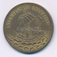 DN "Sárkányölő Szent György" kétoldalas bronz emlékérem (28mm) T:XF patina