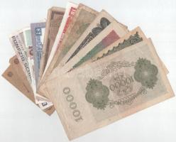 13db vegyes külföldi bankjegy, közte Szlovénia, Peru, Német Harmadik Birodalom / Cseh-Morva Protekto...
