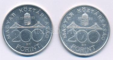 1993. 200Ft Ag "MNB" (2x) T:AU,XF
Adamo F13