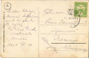 1916 Hatvan, Polgári iskola. Vasúti levelezőlapárusítás (fl)