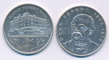 1993. 200Ft Ag "MNB" + 1994. 200Ft Ag "Deák" T:AU patina  Adamo F13, F13.1