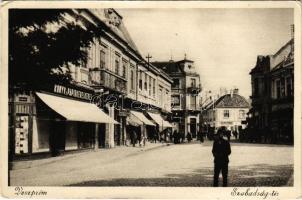 1930 Veszprém, Szabadság tér, könyv és papírkereskedés üzlete, Dollár bolt (EK)