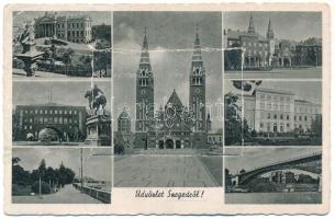 Szeged. Leporellolap 10 kis képpel (fa)