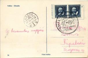 1938 Kassa, Kosice; Divadlo / színház / theatre + "1938 Kassa visszatért" So. Stpl (fa)