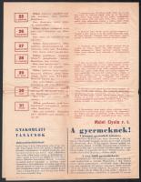 1937 Meinl Gyula Rt. Háztartásgazdasági Tanácsadója, étrend 1937. március hónapra, receptek, gyakorl...