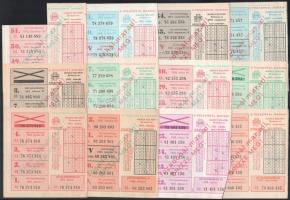 1983 Havi lottószelvények, 12 db, teljes év (1983. jan.-dec.)