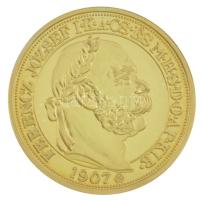 DN "Magyar aranypénzek utánveretben - Ferenc József jubileumi 100 korona 1907" aranyozott ...