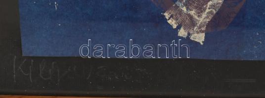 Csorba Simon László (1943-): Kilépő vörös, 1981. Szitanyomat, papír, jelzett, számozott (no. 6). 67x...