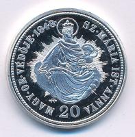 DN "V. Ferdinánd 1848. 20kr" ezüstözött réz replika kapszulában (26mm) T:PP kis patina