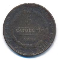 Olasz Államok / Szardínia 1826L 5c Cu T:F ph Italian States / Sardinia 1826L 5 Centesimi Cu C:F edge error Krause KM#127.1