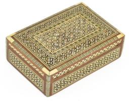 Keleti mintás fa ládika 12x15 cm