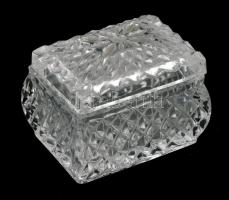 Ólomkristály gyűrűtartó, jelzés nélkül, hibátlan, 7x5x5,5 cm