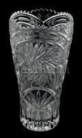 Ólomkristály váza, jelzés nélkül, hibátlan, m: 20 cm