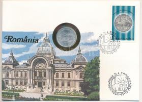 Románia 1966. 1L felbélyegzett borítékban, bélyegzéssel, német nyelvű leírással T:UNC Romania 1966. 1 Leu in envelope with stamp and cancellation, with German description C:UNC