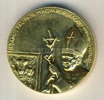 1991. "II.János Pál pápa-Máriapócs" aranyozott ffém emlékérem T:BU