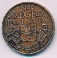 1988. "Szegedi Ipari Vásár 1988" kétoldalas bronz emlékérem (42mm) T:AU