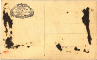 Magyar nemes díszmagyarban. Kossak utóda Komáromi Budapest photo (ragasztónyom / gluemarks)