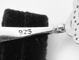 Bársony nyakpánt ezüst(Ag) szerelékekkel, jelzett, h: 38 cm, bruttó: 6,1 g