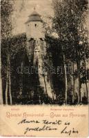 1899 (Vorläufer) Komárom, Komárnó; Kőszűz. Freisinger Mór kiadása / castle statue (EK)
