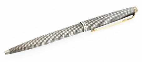 Ezüst(Ag) Parker golyóstoll, jelzett, h: 13 cm, bruttó: 19,6 g