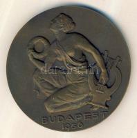 1956. "Nemzetközi Liszt Ferenc Zongoraverseny" extrém nagyalakú Br plakett T:1