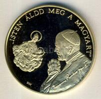 1991. "II.János Pál pápa látogatása-Máriapócs" aranyozott emlékérem T:PP Díszdobozban!