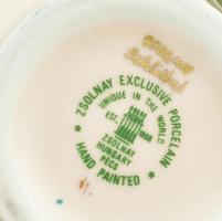 Zsolnay Exclusive virágmintás váza, jelzéssel, hibátlan, m: 26 cm