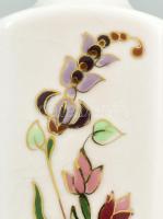 Zsolnay virágmintás váza, jelzéssel, hibátlan, m: 15 cm