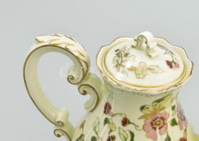 Zsolnay pillangó mintás 6 személyes mokkás készlet. Kézzel festett, jelzett, minimális kopással