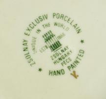 Zsolnay pillangó mintás 6 személyes mokkás készlet. Kézzel festett, jelzett, minimális kopással