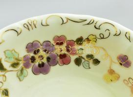 Zsolnay pillangó mintás 6 személyes kompótos készlet. Kézzel festett, jelzett, hibátlan