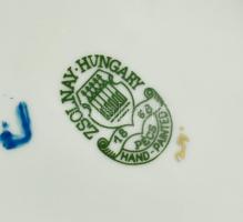 Zsolnay pillangó mintás 6 személyes kompótos készlet. Kézzel festett, jelzett, hibátlan