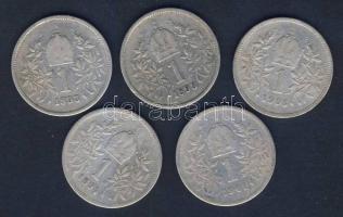 Ausztria 1893-1905. 1K Ag (5x) T:3