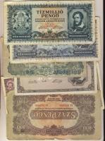 Hagyaték tétel 1852-től, 293db bankjegy, benne korona, pengő, forint, Kossuth emigrációs bankjegy, Osztrák-Magyar Bank kiadásai T:vegyes