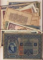 Hagyaték tétel 1852-től, 293db bankjegy, benne korona, pengő, forint, Kossuth emigrációs bankjegy, O...