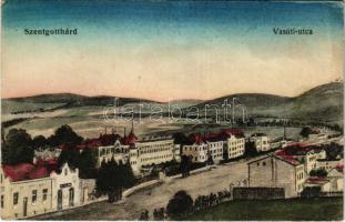 1925 Szentgotthárd, Vasúti utca. Weilisch Béla kiadása (fa)