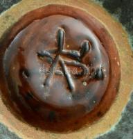 Simó Ágoston (1925-2011): Retró kerámia kavicsváza, jelzett, hibátlan, m: 15,5 cm
///
"1943-4...