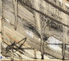 Nagy Boglárka Alíz (2001-): Heart shaped glasses. Olaj, vászon. jelezve balra lent. 70x50 cm / oil o...