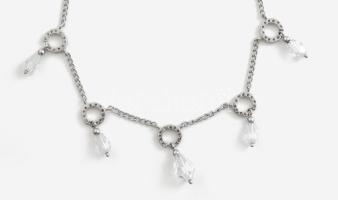 Ezüst(Ag) nyaklánc, jelzett, h: 38 cm, bruttó: 13,1 g