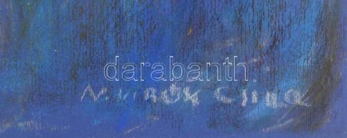 N. Virók Csilla (1955-2014): Várakozás. Pasztell, papír, jelzett, hátoldalán címkén feliratozott. De...