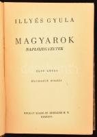 Illyés Gyula: Magyarok. Naplójegyzetek. I-II. köt. Bp., [1943], Nyugat, (Hungária-ny.), 221 p., 231-468+1 p. Harmadik kiadás! Kiadói kissé kopott félvászon-kötés.