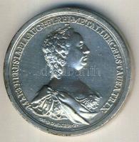 DN "M. Terézia-pénzverő gép" fém emlékérem, ezüstözve T:2