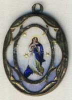 1850-es évek szép, zománcos katolikus medál
