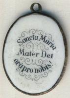 1850-es évek szép, zománcos katolikus medál