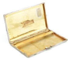 Ezüst (Ag) cigarettatárca, jelzett, 188 g, 13x8 cm
