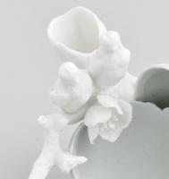 Wedgwood? antik porcelán ékszertartó, madárkapár díszítményes ibolyaváza résszel, finom biszkvit por...
