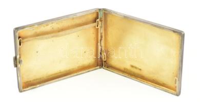 Ezüst (Ag) cigarettatárca, jelzett, 125 g, 10,5x7,5 cm