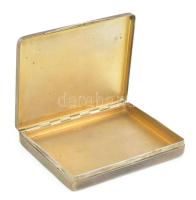 Ezüst (Ag) cigarettatárca, jelzett, a fedél nem záródik teljesen, 107 g, 9,5x7,5 cm